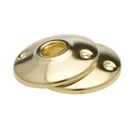Kaba Ilco Kaba Ilco Bright Brass Gold Steel Door Knob Rosettes 2 pk 211-03-51